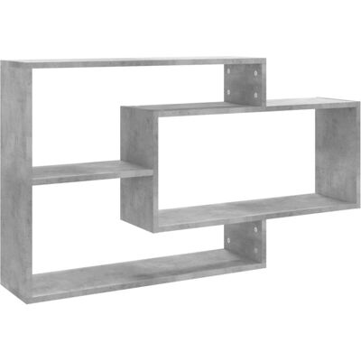 vidaXL Estantería de Pared Gris Hormigón - Estantería vidaXL Estantería de Pared Gris Hormigón - Estantería