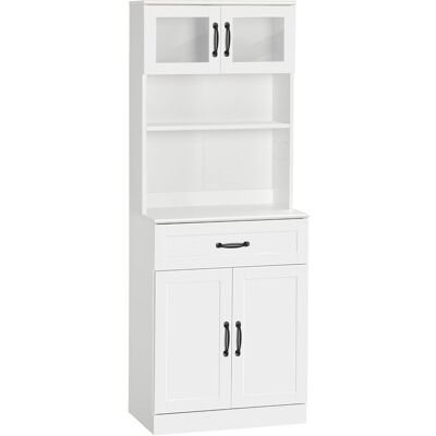 Alacena De Cocina Mueble Buffet De Cocina Con 4 Puertas Cajón Y Estantes Ajustables Para Salón Comedor 60x38x161 Cm Blanco - Homcom Alacena De Cocina Mueble Buffet De Cocina Con 4 Puertas Cajón Y Estantes Ajustables Para Salón Comedor 60x38x161 Cm Blanco - Homcom