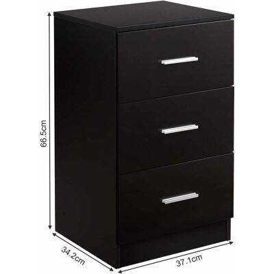Juego De 2 Mesita De Noche/mesa Auxiliar/archivador Con 3 Cajones Armario De Almacenamiento Gabinete Mueble Para Oficina Hogar - Costway Juego De 2 Mesita De Noche/mesa Auxiliar/archivador Con 3 Cajones Armario De Almacenamiento Gabinete Mueble Para Oficina Hogar - Costway