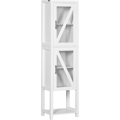 Kleankin Columna Auxiliar De Baño Armario Alto De Baño Estantería Para Baño Con 2 Puertas Estantes Ajustables Y Estante De Almacenamiento 45x30x170 Cm Kleankin Columna Auxiliar De Baño Armario Alto De Baño Estantería Para Baño Con 2 Puertas Estantes Ajustables Y Estante De Almacenamiento 45x30x170 Cm