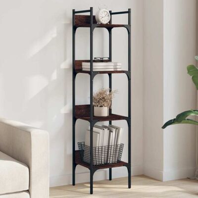 Vidaxl - Librería De 4 Estantes Madera Roble Marrón 35x30x138,5 Cm Vidaxl - Librería De 4 Estantes Madera Roble Marrón 35x30x138,5 Cm