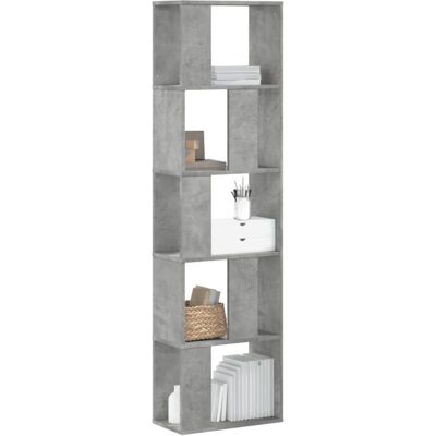 Vidaxl - Librería De 5 Niveles Madera Gris Hormigón 45x23,5x162,5 Cm Vidaxl - Librería De 5 Niveles Madera Gris Hormigón 45x23,5x162,5 Cm
