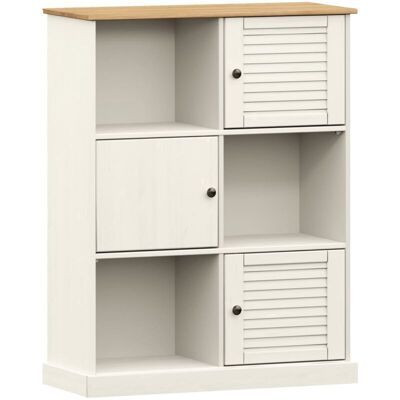 Librería Vigo Madera Maciza De Pino Blanco 90x35x114,5 Cm Vidaxl Librería Vigo Madera Maciza De Pino Blanco 90x35x114,5 Cm Vidaxl