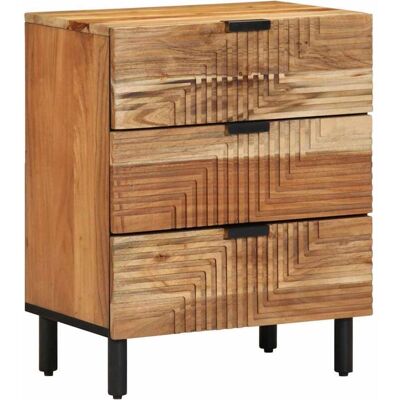Vidaxl - Armario De Noche Marrón 50 X 33 X 62 Cm Madera Maciza De Acacia Vidaxl - Armario De Noche Marrón 50 X 33 X 62 Cm Madera Maciza De Acacia