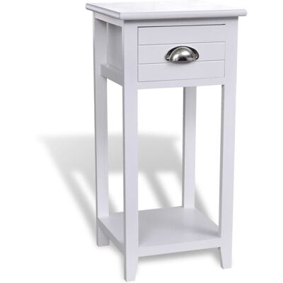 Mesita De Noche Con 1 Cajón Blanca Vidaxl Mesita De Noche Con 1 Cajón Blanca Vidaxl