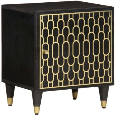 DÉCOSHOP26 Mesita De Noche Con Compartimento Y Puerta 40 X 33 X 46 Cm Madera De Mango Y Hierro Dec032973 DÉCOSHOP26 Mesita De Noche Con Compartimento Y Puerta 40 X 33 X 46 Cm Madera De Mango Y Hierro Dec032973