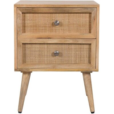 MAISON PAVANE Rendez-vous Déco - Mesita De Noche De 2 Cajones En Madera De Caña Y Mango - Cody MAISON PAVANE Rendez-vous Déco - Mesita De Noche De 2 Cajones En Madera De Caña Y Mango - Cody