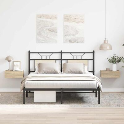 Vidaxl - Mesitas De Noche Flotantes 2 Uds Contrachapada Roble 40x30x15cm Vidaxl - Mesitas De Noche Flotantes 2 Uds Contrachapada Roble 40x30x15cm
