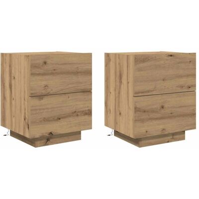 vidaXL Mesita Artisan Eiche - Almacenamiento Moderno en Dormitorio vidaXL Mesita Artisan Eiche - Almacenamiento Moderno en Dormitorio