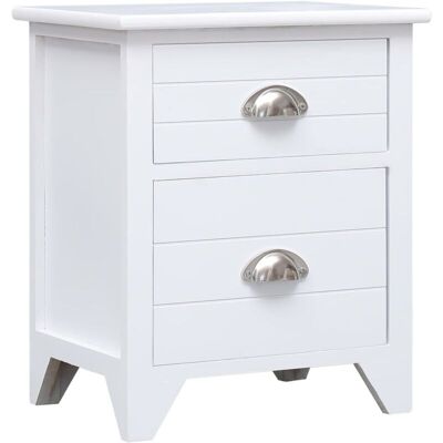 Mesita De Noche Madera De Paulownia Blanco 38x28x45 Cm Vidaxl Mesita De Noche Madera De Paulownia Blanco 38x28x45 Cm Vidaxl