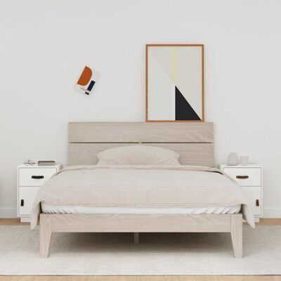 Vidaxl - Mesitas De Noche 2 Uds Madera Maciza Pino Blanco 40x34x55 Cm Vidaxl - Mesitas De Noche 2 Uds Madera Maciza Pino Blanco 40x34x55 Cm