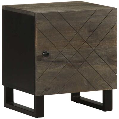 Vidaxl - Mesita De Noche De Madera Maciza De Mango Negra 40x33x46 Cm Vidaxl - Mesita De Noche De Madera Maciza De Mango Negra 40x33x46 Cm