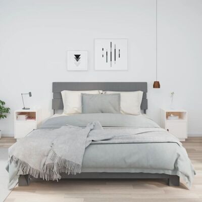 Vidaxl - Mesitas De Noche 2 Uds Madera Maciza Pino Blanco 40x34x55 Cm Vidaxl - Mesitas De Noche 2 Uds Madera Maciza Pino Blanco 40x34x55 Cm
