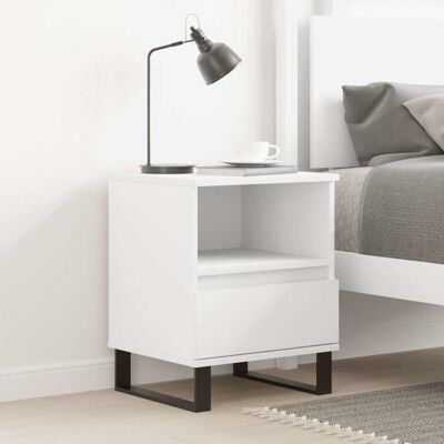 Mesita De Noche Madera Contrachapada Blanco 40x35x50 Cm Vidaxl Mesita De Noche Madera Contrachapada Blanco 40x35x50 Cm Vidaxl
