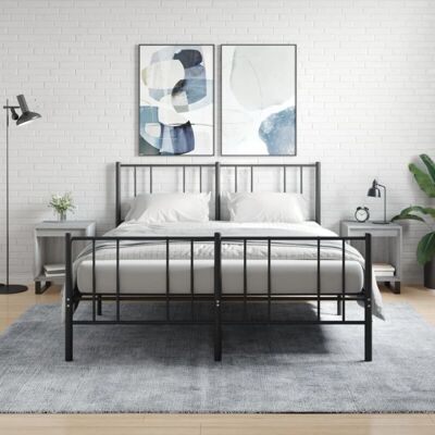 Mesita De Noche 2 Uds Madera Ingeniería Gris Sonoma 40x35x50 Cm Vidaxl Mesita De Noche 2 Uds Madera Ingeniería Gris Sonoma 40x35x50 Cm Vidaxl