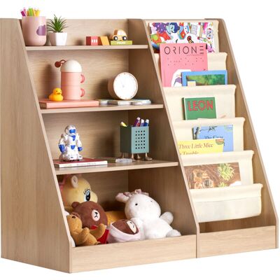 Mophorn - Estantería De Madera Para Niños De 4 Niveles Librería Con Eslinga De Seis Capas Estantería Para Libros Para Almacenamiento Gabinete Organizador De Juguetes Para Libros Para Habitación De Niños Mophorn - Estantería De Madera Para Niños De 4 Niveles Librería Con Eslinga De Seis Capas Estantería Para Libros Para Almacenamiento Gabinete Organizador De Juguetes Para Libros Para Habitación De Niños