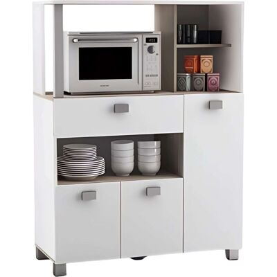 Miroytengo - Mueble Auxiliar De Cocina De Suelo Con Cajones Y Compartimentos En Color Blanco Mate 132x99cm Miroytengo - Mueble Auxiliar De Cocina De Suelo Con Cajones Y Compartimentos En Color Blanco Mate 132x99cm
