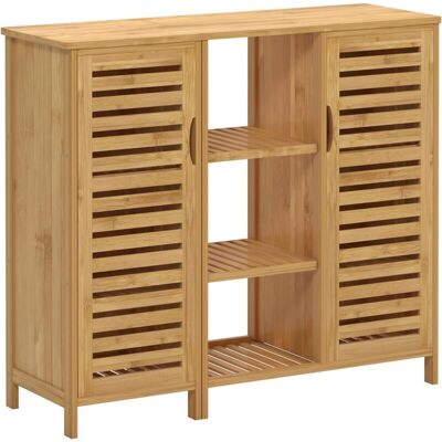 Mueble Independiente De Bambú, Salón, Cocina, Hogar, Oficina, Aparador De Bambú - Soges Mueble Independiente De Bambú, Salón, Cocina, Hogar, Oficina, Aparador De Bambú - Soges