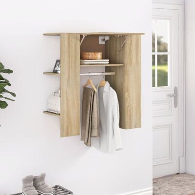 Vidaxl - Mueble De Recibidor Madera Ingeniería Roble Sonoma 97,5x37x99cm Vidaxl - Mueble De Recibidor Madera Ingeniería Roble Sonoma 97,5x37x99cm
