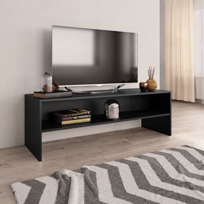 Vidaxl - Mueble Para Tv Madera Contrachapada Negro 120x40x40 Cm Vidaxl - Mueble Para Tv Madera Contrachapada Negro 120x40x40 Cm
