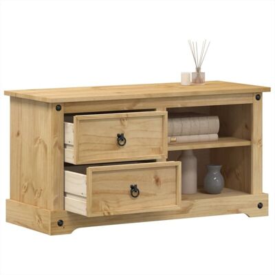 Vidaxl - Mueble De Tv Corona Madera Maciza De Pino 100x40x52 Cm Vidaxl - Mueble De Tv Corona Madera Maciza De Pino 100x40x52 Cm