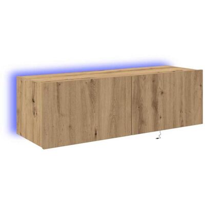 Vidaxl Armario de TV de madera con luces LED - 100x35x31 cm Vidaxl Armario de TV de madera con luces LED - 100x35x31 cm