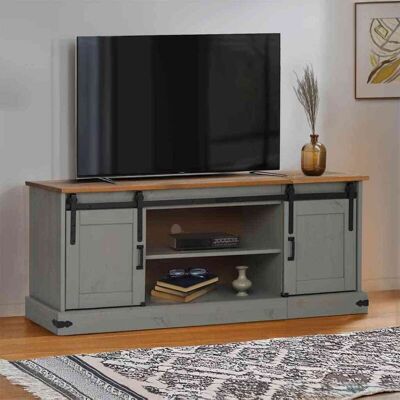 Vidaxl - Mueble De Tv Halden 2 Puerta Correderas Gris 150x40x60 Cm Vidaxl - Mueble De Tv Halden 2 Puerta Correderas Gris 150x40x60 Cm