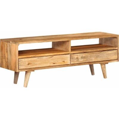 Vidaxl - Mueble De Tv Madera Maciza De Mango 110x30x41 Cm Vidaxl - Mueble De Tv Madera Maciza De Mango 110x30x41 Cm