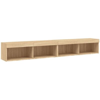 Conjunto 2 Muebles de TV con Luzes Led VIDAXL Carvalho Sonoma Conjunto 2 Muebles de TV con Luzes Led VIDAXL Carvalho Sonoma