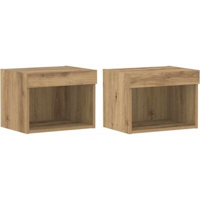 Gabinete de Pared con Luces LED - 40x30x30 cm, Roble Artesanal Gabinete de Pared con Luces LED - 40x30x30 cm, Roble Artesanal
