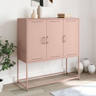 Aparador De Acero Rosa 100,5x39x107 Cm Vidaxl Aparador De Acero Rosa 100,5x39x107 Cm Vidaxl