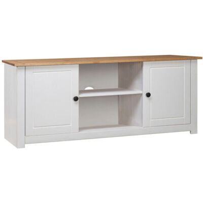 Mueble Para Tv Madera De Pino Estilo Panamá Blanco 120x40x50 Cm Vidaxl Mueble Para Tv Madera De Pino Estilo Panamá Blanco 120x40x50 Cm Vidaxl