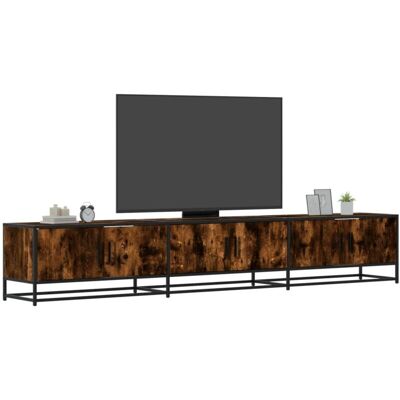 Vidaxl - Mueble Para Tv Madera De Ingeniería Roble Ahumado 240x35x41 Cm Vidaxl - Mueble Para Tv Madera De Ingeniería Roble Ahumado 240x35x41 Cm