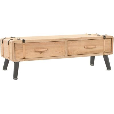 Vidaxl - Mueble Para Tv Madera Maciza De Abeto 120x33x35 Cm Vidaxl - Mueble Para Tv Madera Maciza De Abeto 120x33x35 Cm