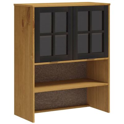Mueble Superior De Aparador Con Puertas Vidrio Flam Madera Pino Vidaxl Mueble Superior De Aparador Con Puertas Vidrio Flam Madera Pino Vidaxl
