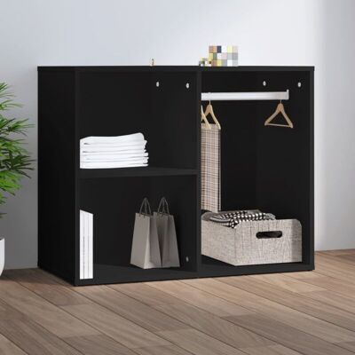 Vidaxl - Mueble De Vestidor Madera De Ingeniería Negro 80x40x65 Cm Vidaxl - Mueble De Vestidor Madera De Ingeniería Negro 80x40x65 Cm
