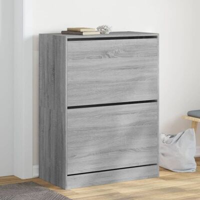 Vidaxl - Mueble Zapatero 2 Cajones Abatibles Gris Sonoma 80x42x108 Cm Vidaxl - Mueble Zapatero 2 Cajones Abatibles Gris Sonoma 80x42x108 Cm