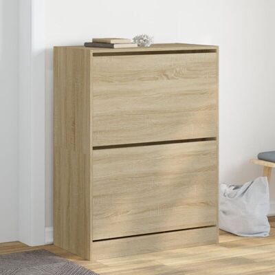 Vidaxl - Mueble Zapatero 2 Cajones Abatibles Roble Sonoma 80x42x108 Cm Vidaxl - Mueble Zapatero 2 Cajones Abatibles Roble Sonoma 80x42x108 Cm