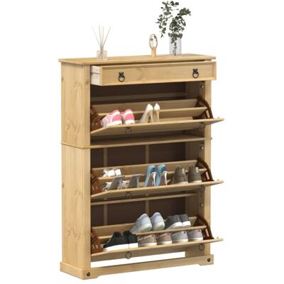 Mueble Zapatero Corona Madera Maciza De Pino 99x32x138 Cm Vidaxl Mueble Zapatero Corona Madera Maciza De Pino 99x32x138 Cm Vidaxl