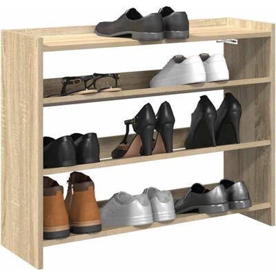 Mueble Zapatero Madera Contrachapada Roble Sonoma 80x25x62 Cm Vidaxl Mueble Zapatero Madera Contrachapada Roble Sonoma 80x25x62 Cm Vidaxl