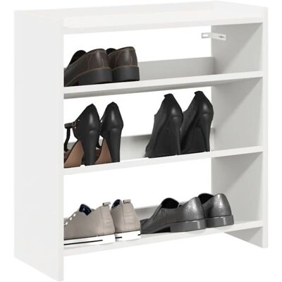 Vidaxl - Mueble Zapatero Madera Contrachapada Blanco 60x25x62 Cm Vidaxl - Mueble Zapatero Madera Contrachapada Blanco 60x25x62 Cm