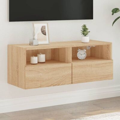 Vidaxl - Mueble De Pared Tv Madera Ingeniería Roble Sonoma 80x30x30 Cm Vidaxl - Mueble De Pared Tv Madera Ingeniería Roble Sonoma 80x30x30 Cm