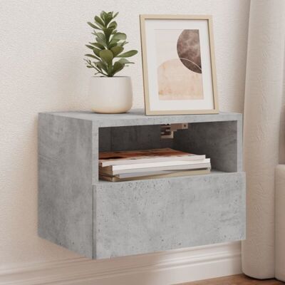 vidaXL Gabinetes de pared para TV 2 pzas Gris Hormigón - TV Wall Cabinets vidaXL Gabinetes de pared para TV 2 pzas Gris Hormigón - TV Wall Cabinets