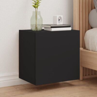 vidaXL Gabinetes de pared para TV 2 piezas Negro Madera engineered - Mueble de pared para TV vidaXL Gabinetes de pared para TV 2 piezas Negro Madera engineered - Mueble de pared para TV