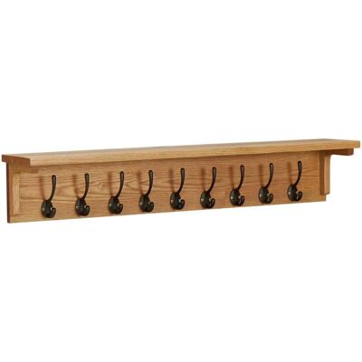 Perchero de Roble Macizo vidaXL - 90x16x16 cm - Decoración Duradera Perchero de Roble Macizo vidaXL - 90x16x16 cm - Decoración Duradera