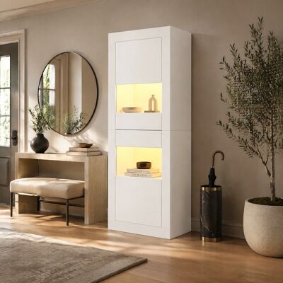 Mueble Vitrina Led Con Estantes Ajustables 61x42x162 Cm Okmyhome Mueble Vitrina Led Con Estantes Ajustables 61x42x162 Cm Okmyhome