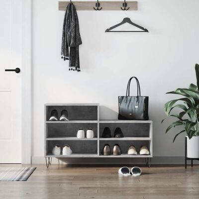 Armario Zapatero Gris Cemento de vidaXL - Estantería para Zapatos Armario Zapatero Gris Cemento de vidaXL - Estantería para Zapatos