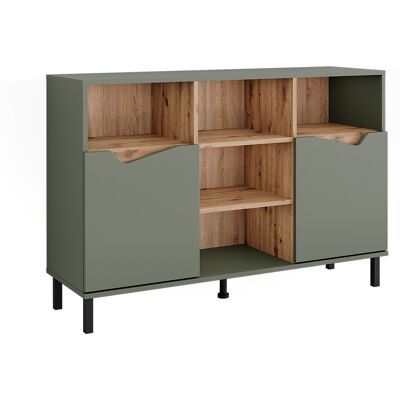 Aparador Marelle, Verde/artesano, 120 X 81.3 Cm Con 2 Puertas, Vicco Aparador Marelle, Verde/artesano, 120 X 81.3 Cm Con 2 Puertas, Vicco