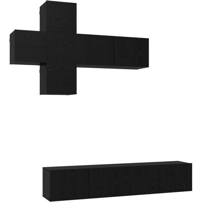 Conjunto De Mueble De Tv 8 Uds. Madera De Ingeniería Vidaxl Conjunto De Mueble De Tv 8 Uds. Madera De Ingeniería Vidaxl