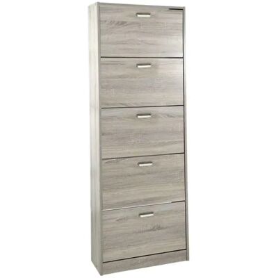 GICOS Zapatero Vertical Ermes 63 X 24 X 180 Cm En Efecto Madera Olmo, 5 Puertas A Ribalta GICOS Zapatero Vertical Ermes 63 X 24 X 180 Cm En Efecto Madera Olmo, 5 Puertas A Ribalta